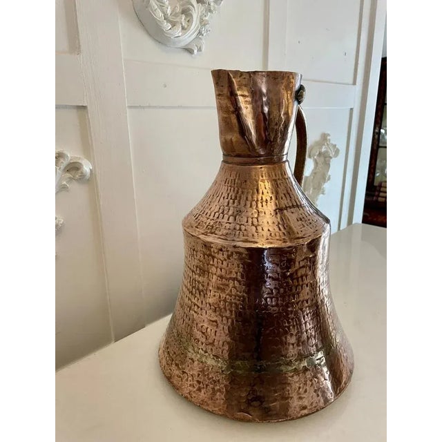 Antique george iii quality copper water jug having a quality antique george iii large shaped water jug with the original...
