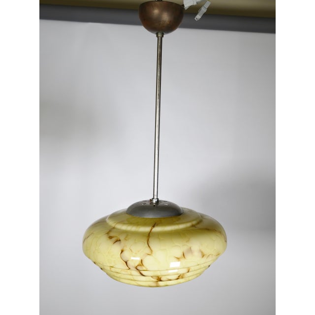 1920s Art Deco Ceiling Lamp in Opal Glass, 1920s For Sale - Image 5 of 13