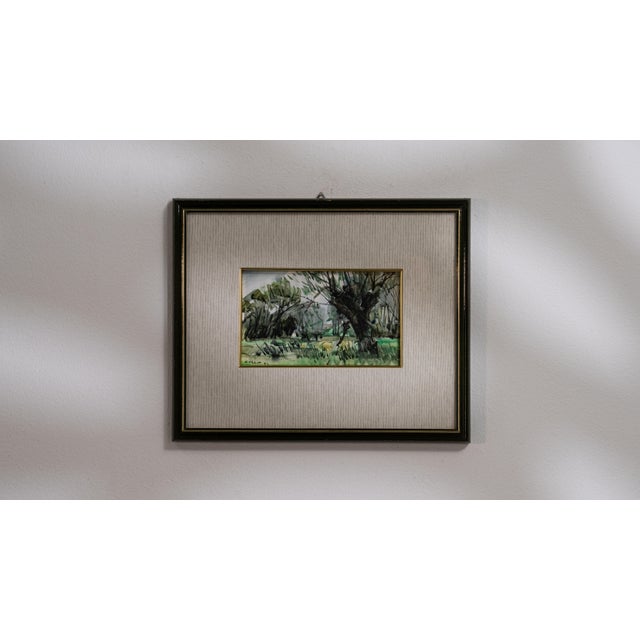 Mid 20th Century Mid 20th Century France Brown Wood Drawing For Sale - Image 5 of 15