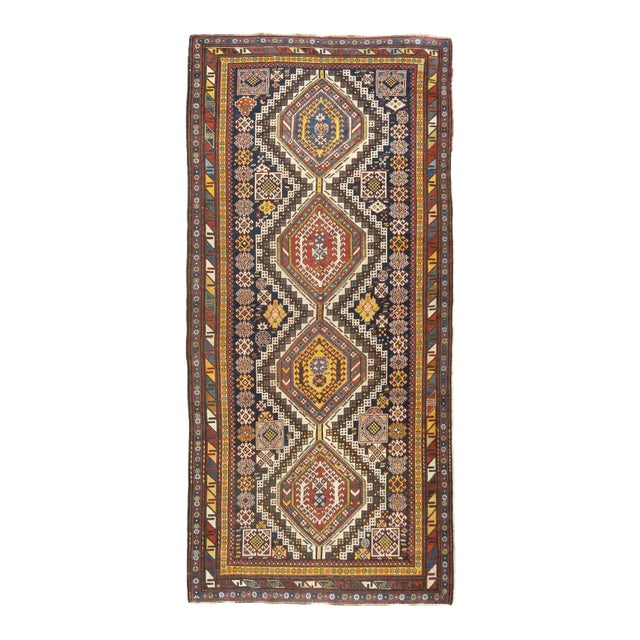 Late 18th Century Antique Caucasian Kuba Rug 4'9'' x 10' For Sale
