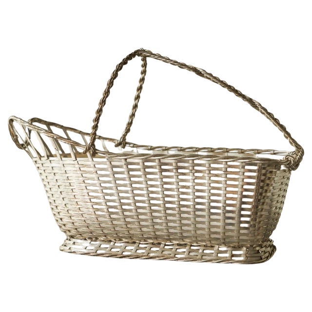 Bottle Holder in Silvered Metal attributed to Lino Sabattini for Christofle, 1940s For Sale