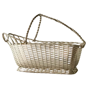 Bottle Holder in Silvered Metal attributed to Lino Sabattini for Christofle, 1940s