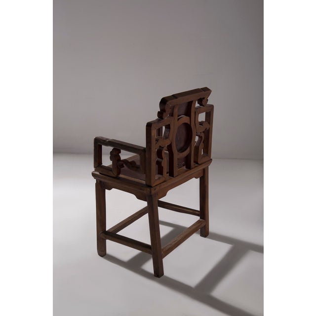 Wood Chinese Qing Style Ceremonial Chair, 1890 For Sale - Image 7 of 9