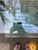 1970s Retro Design Glass Coffee Table set on a Glass Spiral Helix