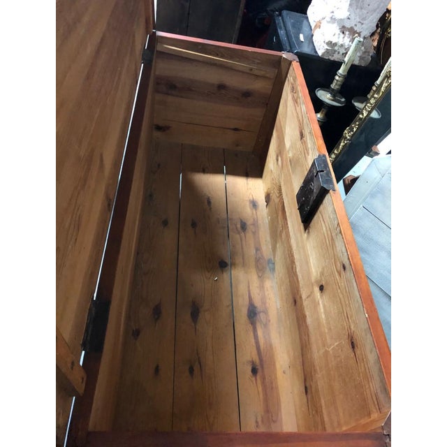Wood 17th Century Oak Coffer / Trunk / Bench For Sale - Image 7 of 8