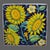 Vintage Hand Painted Terra-Cotta Sun Flower Tuscan Wall Hanging Tile Trivet For Sale - Image 6 of 10