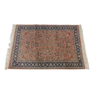 Vintage Approx. 4x6 Wool Oriental Area Throw Rug For Sale