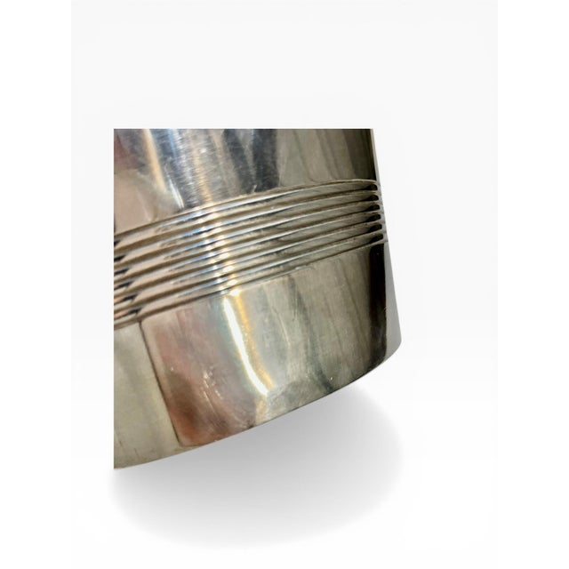 French Art Deco Silver Plate Champagne Bucket – L’Orfèvrerie Lion Head Ring Handles, Early 20th Century For Sale - Image 10 of 14