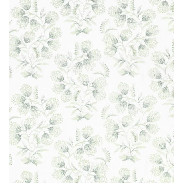 Sample - The House of Scalamandré Hana Embroidery Fabric, Eucalyptus For Sale
