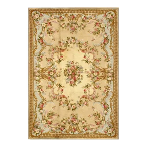 1960s Beige Savonnerie Rug