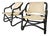 Vintage Espri Safari Lounge Chair in Black Bamboo and Beige Fabric, 1970s For Sale