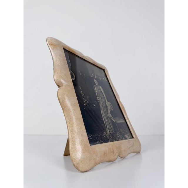Italian Goatskin Picture Frame from Bolzani, Milan, 1920s For Sale - Image 17 of 18