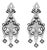 Black Rhodium and .925 Sterling Silver 3/4 Cttw Diamond Chandelier Earrings For Sale
