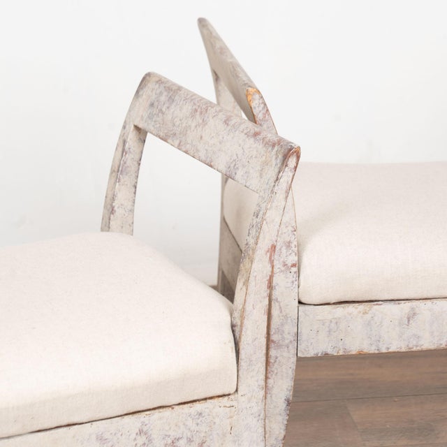 Gray 19th Century Swedish Gustavian Pair of Gray Tabouret Stools For Sale - Image 8 of 14