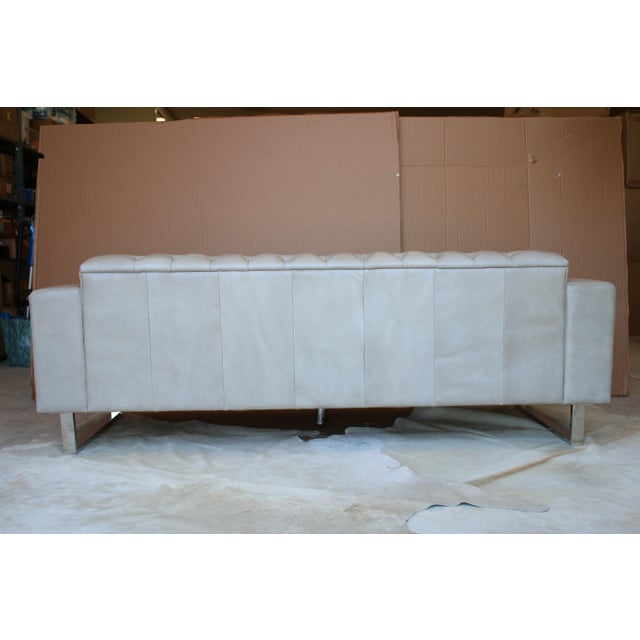 Mid-Century Modern Mid-Century Modern Style Leather Sofa For Sale - Image 3 of 8