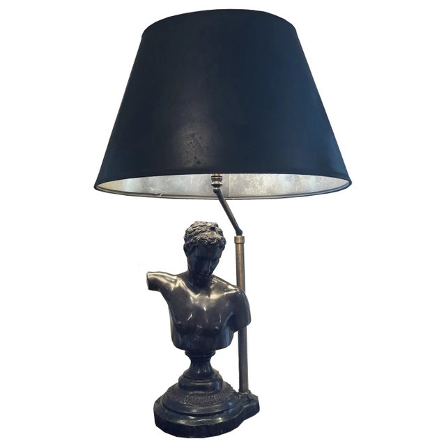 Bronze Bust Table Lamp For Sale - Image 9 of 9