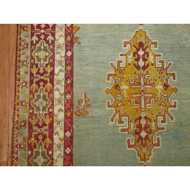 Turkish Early 20th Century Blue Turkish Sivas Rug - 3'8" x 6' For Sale - Image 3 of 7