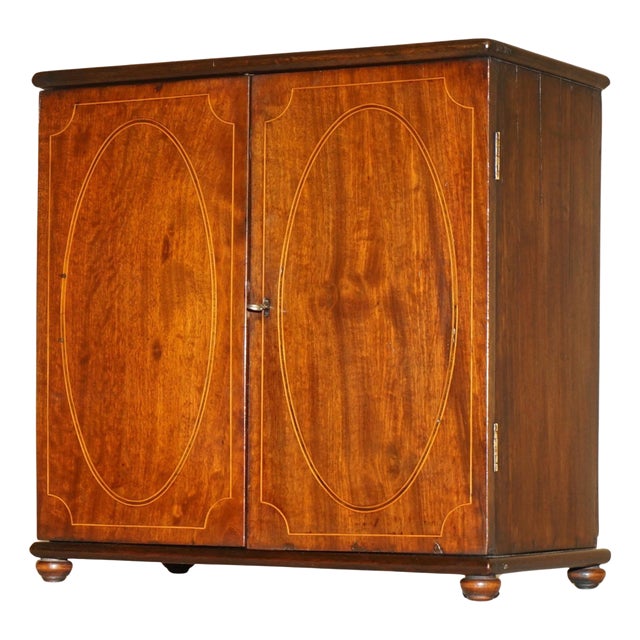 Georgian Sheraton Collectors Cabinet, 1820s For Sale