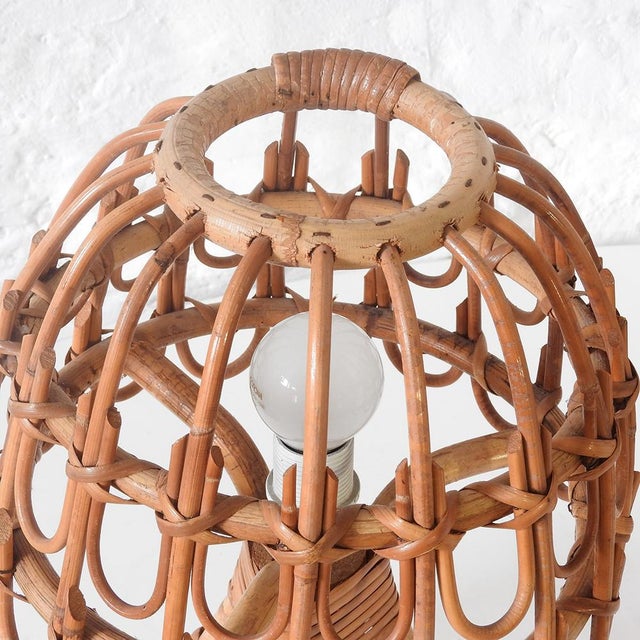 Mid-Century Handmade Table Lamps in the style of Louis Sognot, 1960s, Set of 2 For Sale - Image 10 of 14