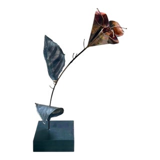 1960s Brutalist Botanical Sculpture For Sale