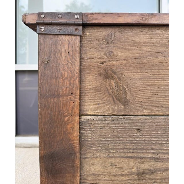 Antique Belgian Oak Blanket Chest For Sale - Image 12 of 12