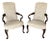 Hickory Chair Mahogany Gooseneck Georgian Style Fireside Chairs - A Pair For Sale