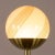 Venini Italian Brass Floor Lamp with Murano Swirl Globe attributed to Paolo Venini, Italy, 1970s For Sale - Image 6 of 9