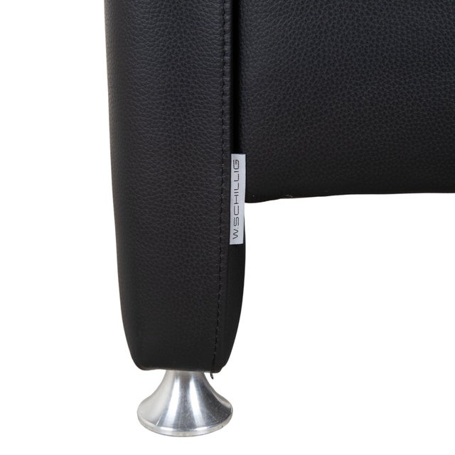 Modern Black Leather Lounge Chair from Ewald Schillig For Sale - Image 3 of 14