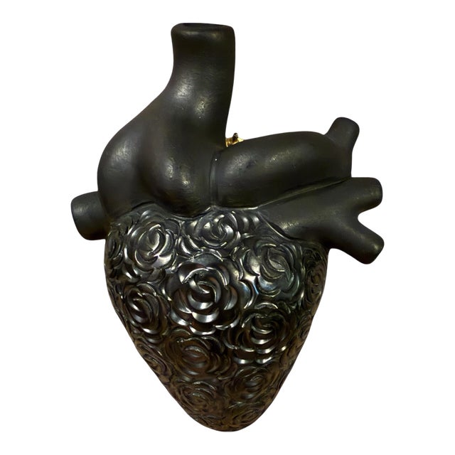 Mexican Black Clay Heart For Sale