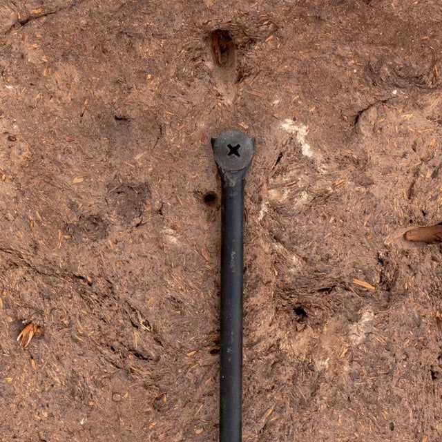 Egyptian Painted Sarcophagus Mask For Sale In New York - Image 6 of 8