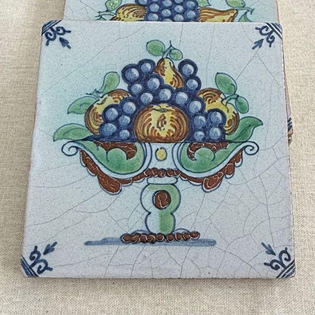 19th Century 19th Century Hand-Painted Delft Wall Tiles, Set of Four For Sale - Image 5 of 9