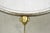 Late 20th Century Italian Neoclassical Brass Rams Head Round Marble Steel Gueridon Side Table For Sale - Image 4 of 12