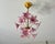 Vintage Italian Murano Style Hand-Painted Pink Floral Pendant Light, Romantic Glass Blossom Chandelier, Dramatic Ceiling Shadow Display For Sale - Image 10 of 17