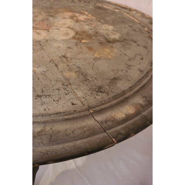 French Country Antique Rustic Pedestal Table For Sale - Image 3 of 4