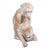 Sarreid Ltd. Spanish Carved Wood Sitting Monkey Sculpture Circa 1970s For Sale