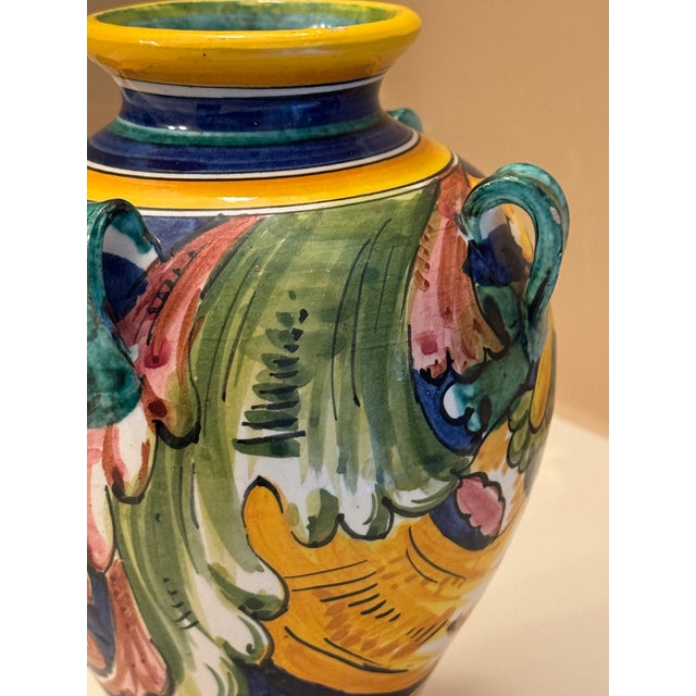 Italian Ceramicist Nereo Boaretto (1914–1977) Hand Painted Vase For Sale - Image 11 of 16