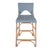 Spritely Home Accent Furniture Creanly 25.25 in. Seat Height Rectangular Rattan Counter Stool with Back, Baby Blue/ Natural Rattan Frame For Sale - Image 4 of 9