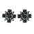 Chanel Chanel Large Black Cross Earrings c2011 Clip On Green Enamel CC Logo Gothic - 2 Pieces For Sale - Image 4 of 4
