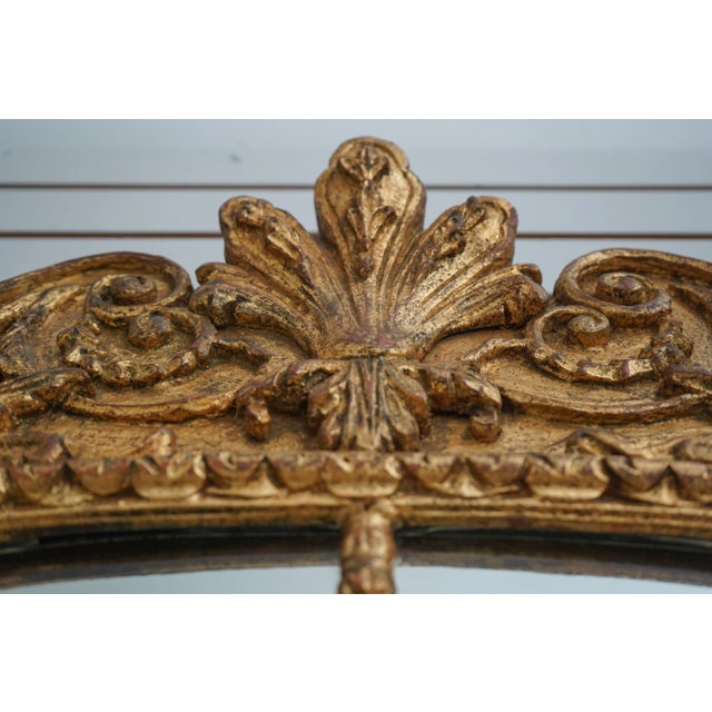 Glass Labarge Vintage Italian Gold Decorator Mirror For Sale - Image 7 of 12