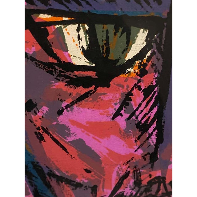 Modern Chromatic Magenta Lithograph by Richard Proctor For Sale - Image 4 of 8