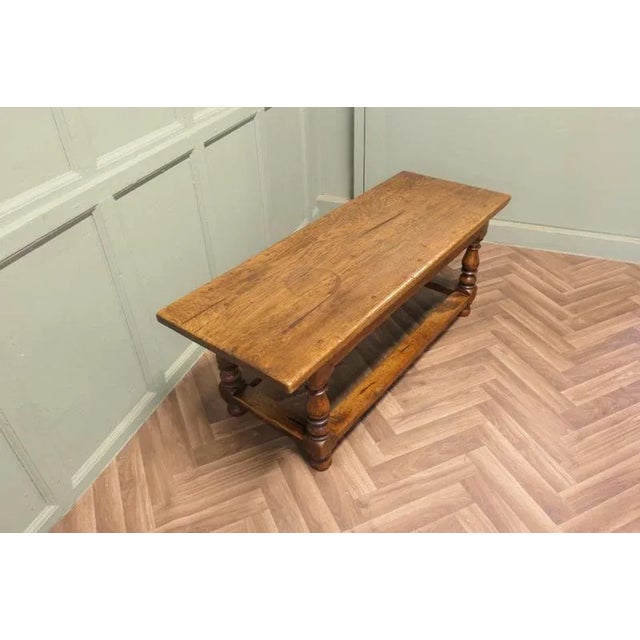 A Large Traditionally Made Oak Plank Top Coffee Table This classic type of table has been very popular for many years, it...