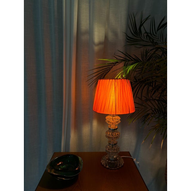 1960s Crystal Glass Night Lamp by Carl Fagerlund for Orrefors, Sweden, 1960s For Sale - Image 5 of 12