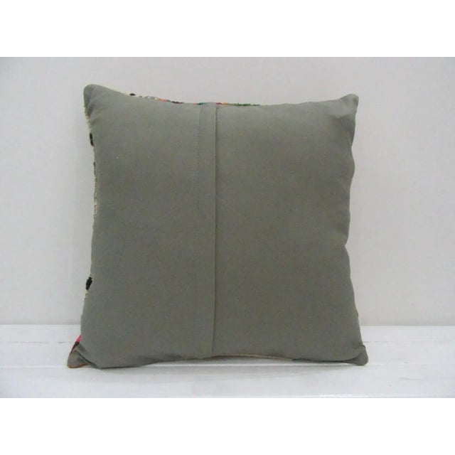 Rustic Handmade Patchwork Kilim Pillow Cover For Sale - Image 3 of 4