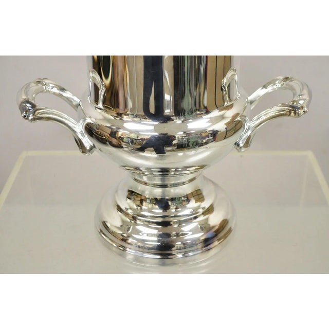 Oneida Vintage Oneida Silver Plated Victorian Style Wine Champagne Chiller Ice Bucket For Sale - Image 4 of 12