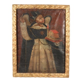 San Augustine, Oil on Canvas, 19th Century For Sale