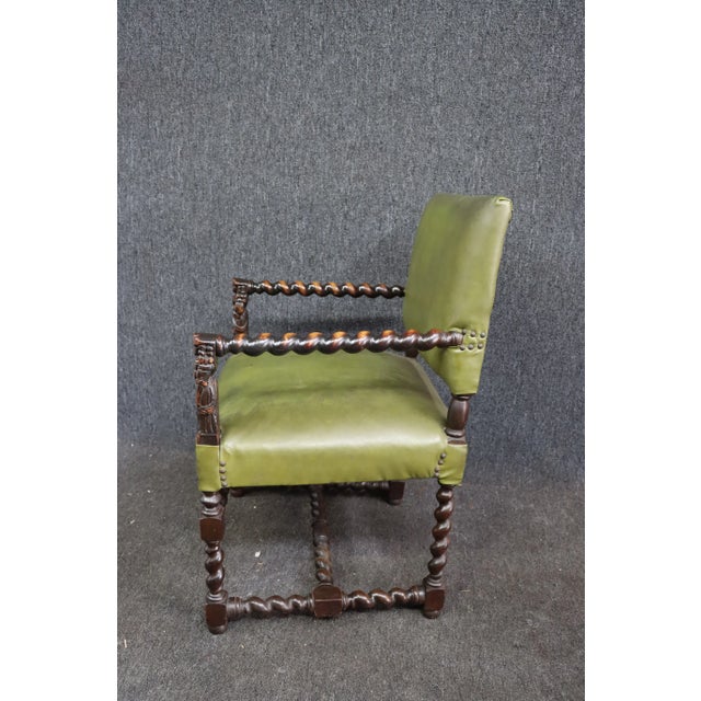 Early 20th Century Continental Figural Carved Open Armchair For Sale - Image 5 of 8