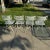 Mid Century Patio Set Outdoor Dining Table & Chairs Distressed Italian Garden Furniture For Sale - Image 10 of 12