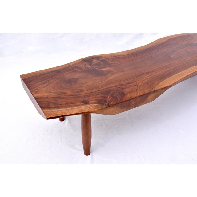 1950s Handcrafted Black Walnut Cocktail Table After Phillip Lloyd Powell, 1950s For Sale - Image 5 of 13