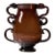 Sculptural Serpintine “Venetian Vase” Decorative Vase by Casa in Amber Handblown Glass For Sale