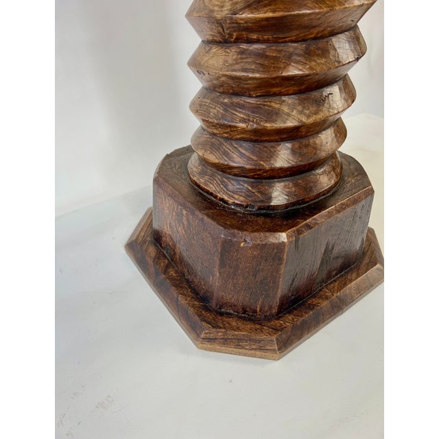 Brutalist Octagonal Side Table in the style of Charles Dudouyt, France, 1940s For Sale - Image 18 of 18